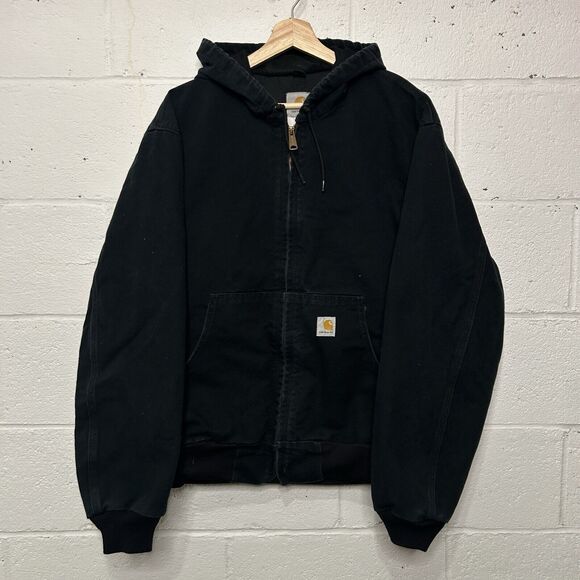 Vintage Carhartt Thermal-Lined Hooded Active Jacket “Black” J131 BLK